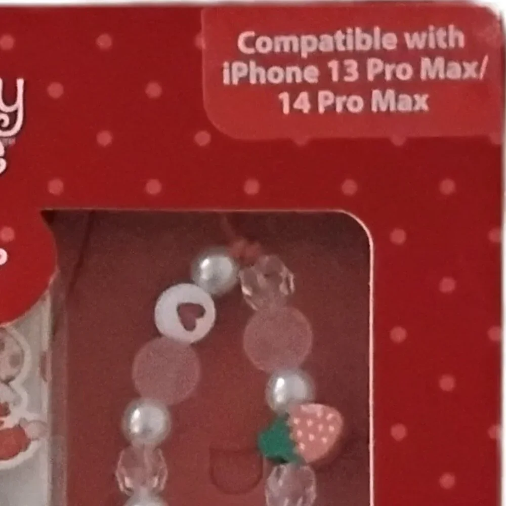 Skinny Dip Strawberry Shortcake iPhone 13/14 Pro Max Phone Case/Phone Strap Set